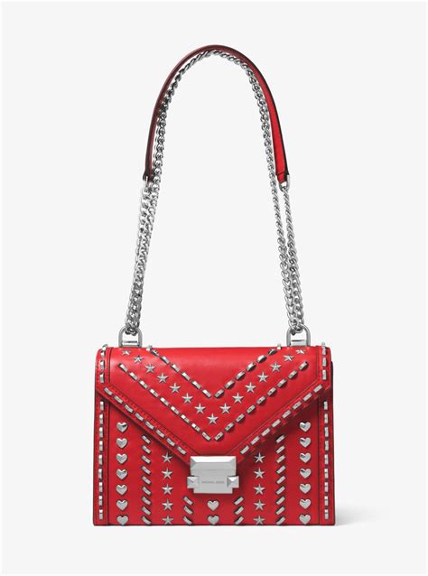 michael kors red whitney bag|Michael Kors whitney large.